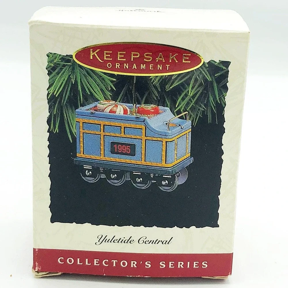 Yuletide Central 1995 Hallmark Ornament Tin Train Car